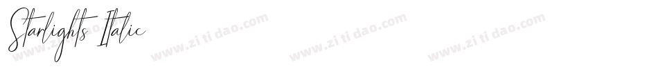 Starlights Italic字体转换
